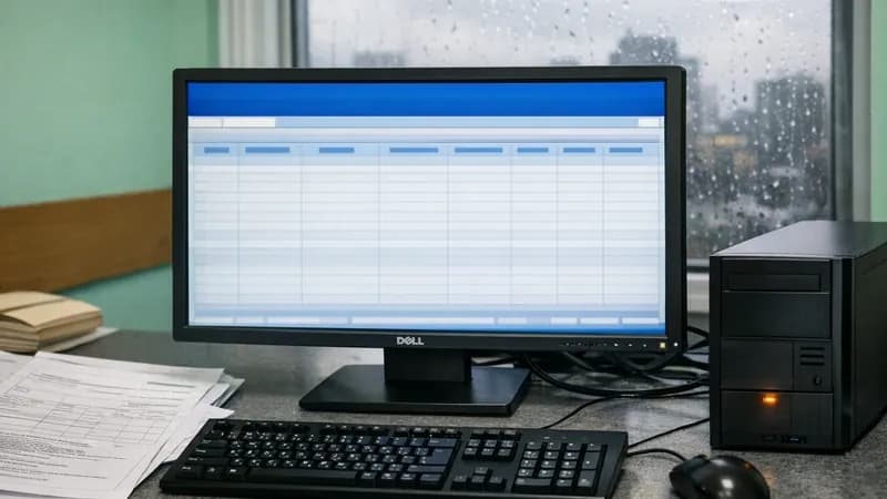 MeDoc Ukrainian tax software displayed on computer monitor in Kyiv accounting office where the NotPetya supply chain attack originated